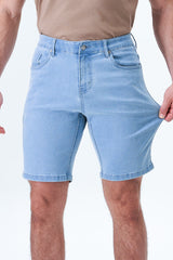 Eubi Light Blue Wash Air-Flex Jean 9" Shorts