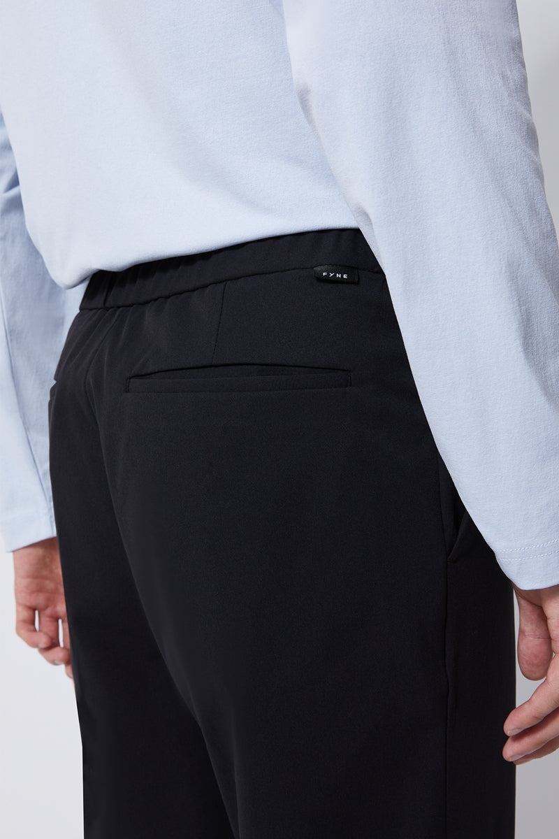 Direct From Brand,FYNE, FYNE Black Hidden Drawstring Performance Water Repellent Pants, Black, 32W-28L-TagL