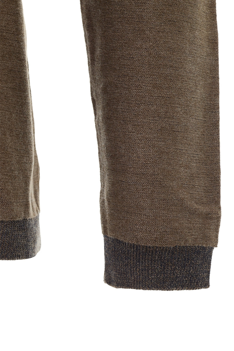 Wholesale,American Heritage, American Heritage Brown Textured Crewneck Sweater, Brown, Medium-42-TagMLarge-44-TagLExtra Large-46-TagXL