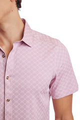 Paisley & Gray Pink/White Geo Sawyer Shirt