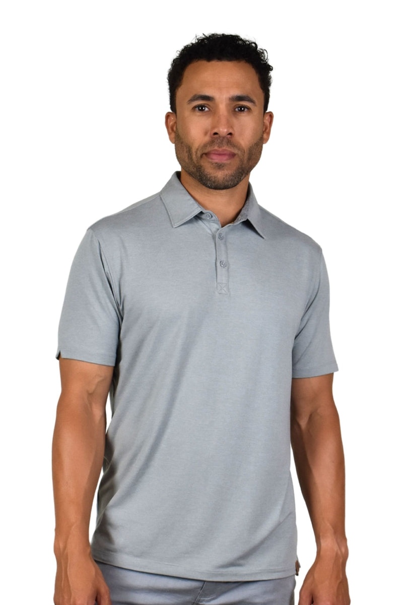 Wholesale,Fundamental Coast, Fundamental Coast Limestone 4-Way Stretch Polo, Grey, Large-44-TagLExtra Large-46-TagXL