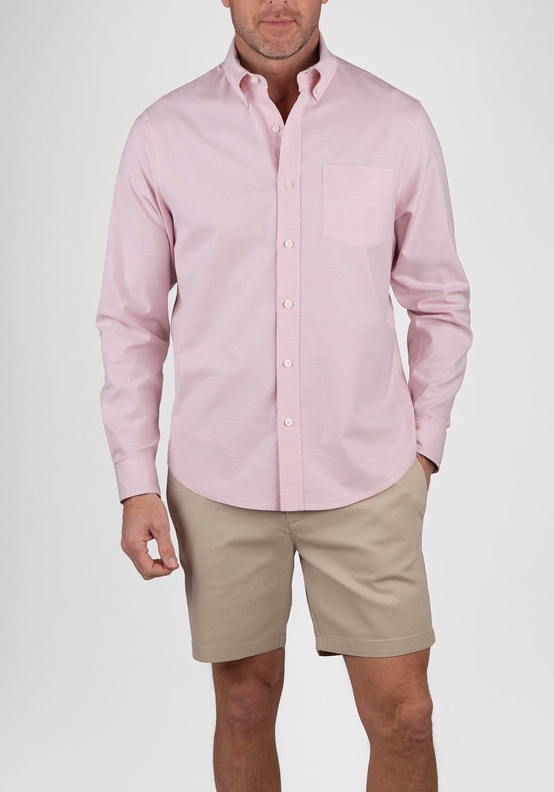 Brand Partner,Tailor Vintage, Tailor Vintage Candy Pink Airotec Stretch Long Sleeve Shirt, Pink, Small-41-TagSExtra Large-51-TagXLLarge-47-TagLExtra Extra Large-55-TagXXLMedium-44-TagM