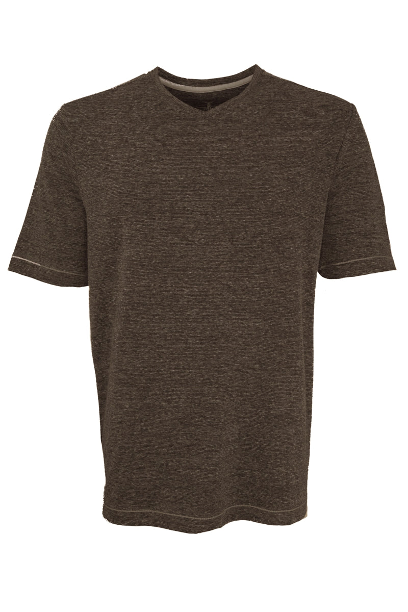 Wholesale,Nicoby Age of Wisdom, Nicoby Age of Wisdom Heather Brown Crinkle Textured V-Neck Tee, Brown, Small-38-TagSMedium-40-TagMLarge-44-TagLExtra Large-47-TagXLExtra Extra Large-49-TagXXL