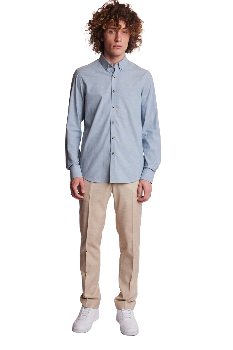 Wholesale,Paisley & Gray, Paisley & Gray Blue Chambray Button Down Shirt, Blue, Small-39-TagSMedium-41-TagMLarge-44-TagLExtra Large-47-TagXLExtra Extra Large-50-TagXXL