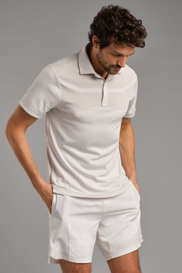 Rhone Steel Grey UPF 50+ All-way Stretch Active Polo