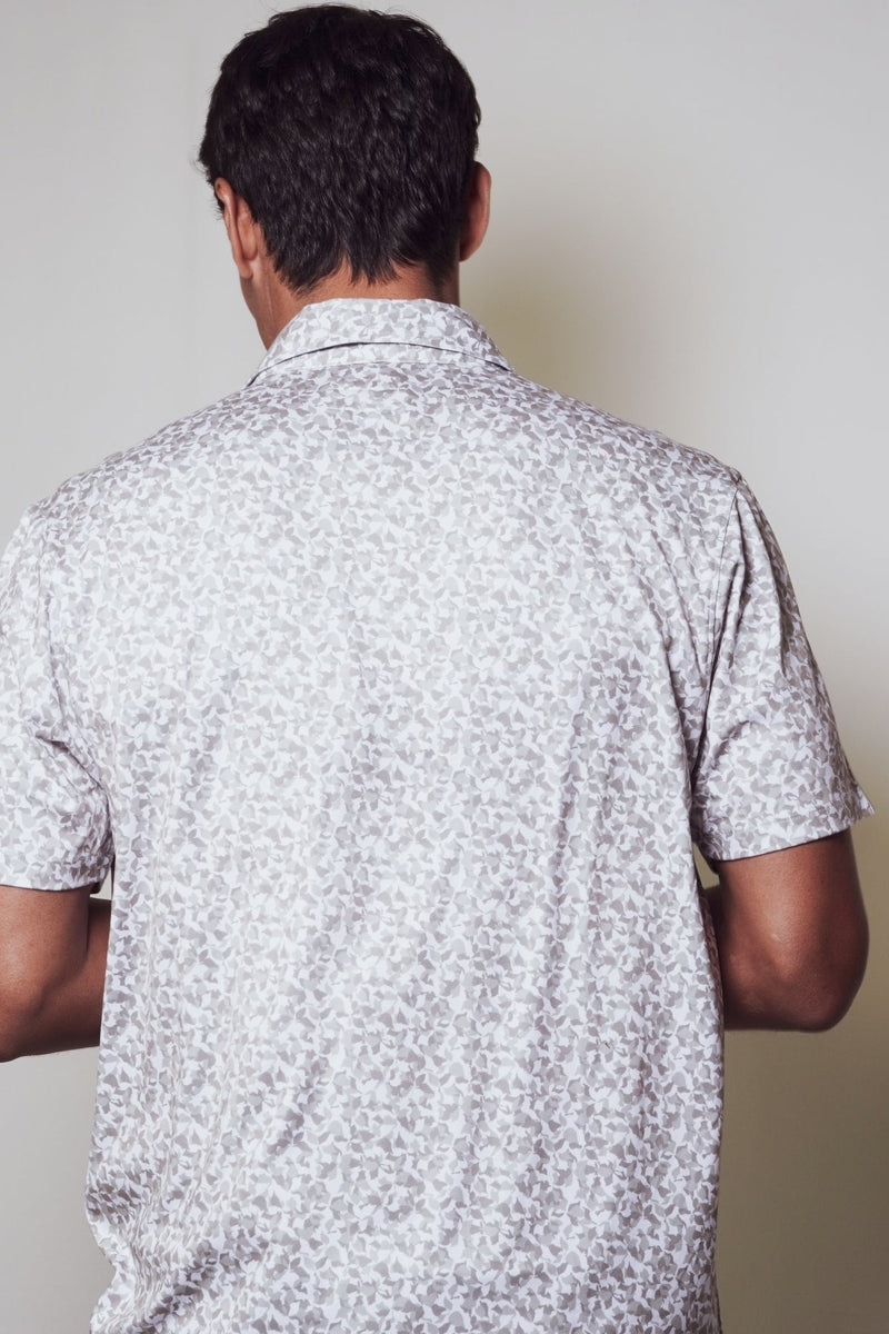 Wholesale,Fundamental Coast, Fundamental Coast Green/White Abstract Floral Print Polo, Green, Medium-43-TagM