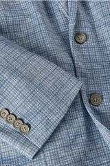 Nicoby Age of Wisdom Sky Plaid Knit Stretch Blazer