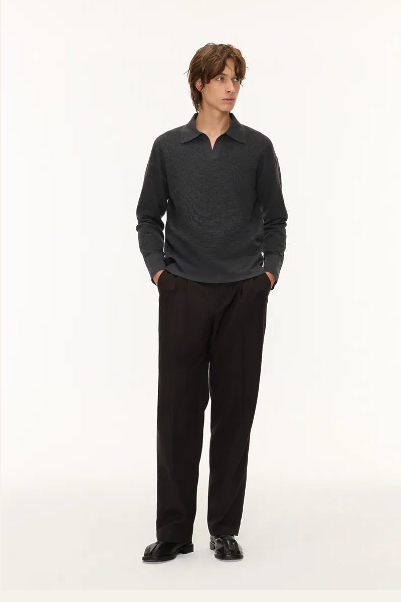Direct From Brand,FYNE, FYNE Black Pleated Wide Suit Pants, Black, 35W-29L-TagL