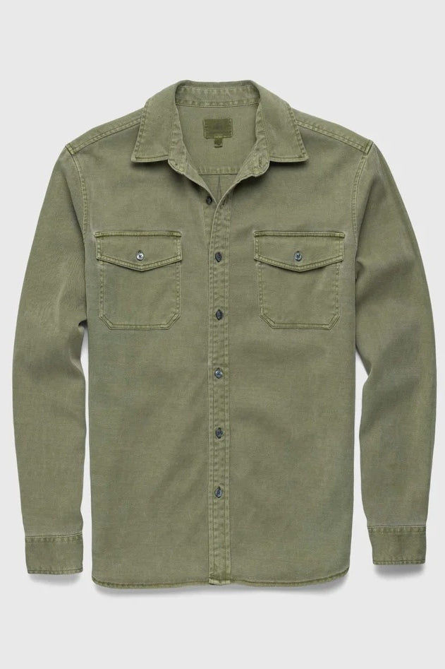 Wholesale,Surfside Supply, Surfside Supply Green Garment Dye Brushed Textured Overshirt, Green, Small-40-TagS