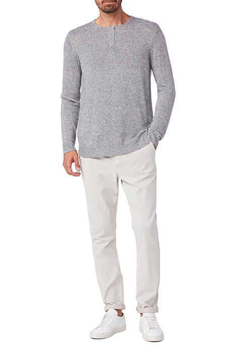 Otrium,Paige, Paige Heather Grey Long Sleeve Henley, Grey, Medium-40-TagXLLarge-43-TagXL