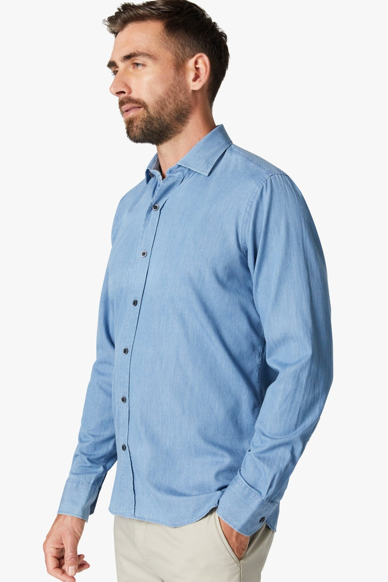 Wholesale,34 Heritage, 34 Heritage Blue Denim Shirt, Blue, Extra Large-50-TagXL
