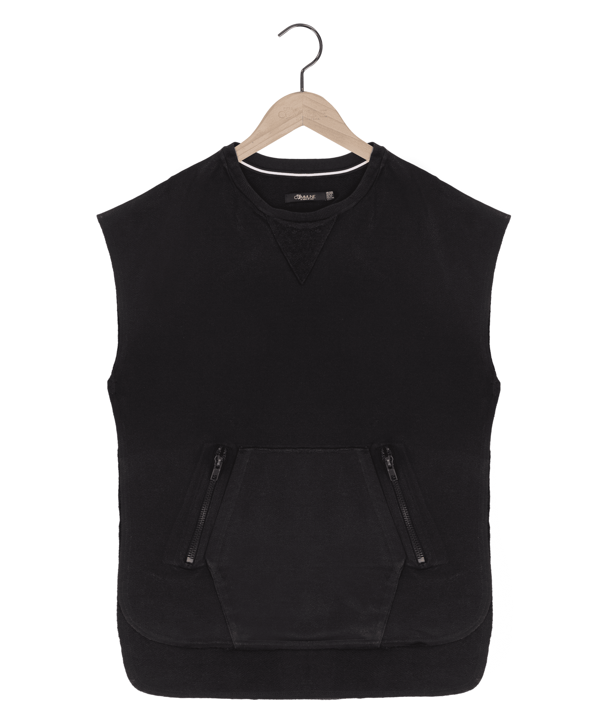 Taelor.Style, Reese De Luca Black Zip Pocket Pullover, Black, Medium-40-TagM