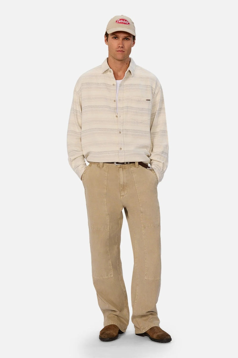 Wholesale,INDUSTRIE AUSTRALIA, INDUSTRIE AUSTRALIA Beige Combo Soft Overshirt, Cream, Small-46-TagS