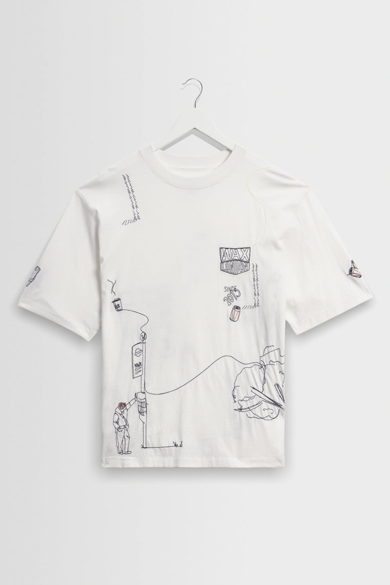 Wholesale,Wax London, Wax London Off White Organic Cotton London Graphic T-Shirt, White, Extra Large-50-TagXL