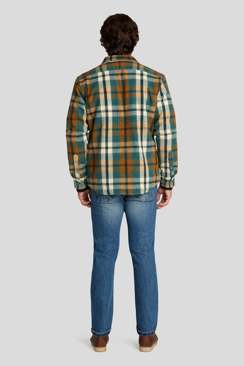 Other,Grayers, Grayers Edmund Multi Blue/Tan Sherpa Lined Fleece Shacket, Blue, Small-44-TagS