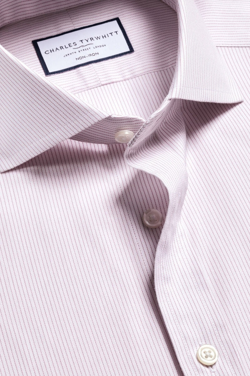 Wholesale,Charles Tyrwhitt, Charles Tyrwhitt Pink Twill Stripe Shirt, Pink, Small-40-Tag15Extra Large-48-Tag17Medium-44-Tag16