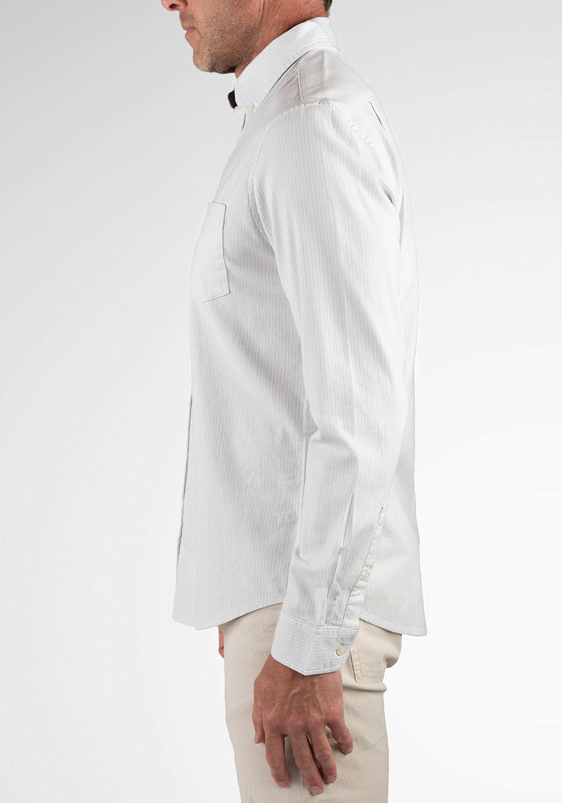 Brand Partner,Tailor Vintage, Tailor Vintage Sky Blue/White Stripe Airotec Stretch Long Sleeve Shirt, Blue, Medium-44-TagMExtra Large-51-TagXLExtra Extra Large-55-TagXXLLarge-47-TagL