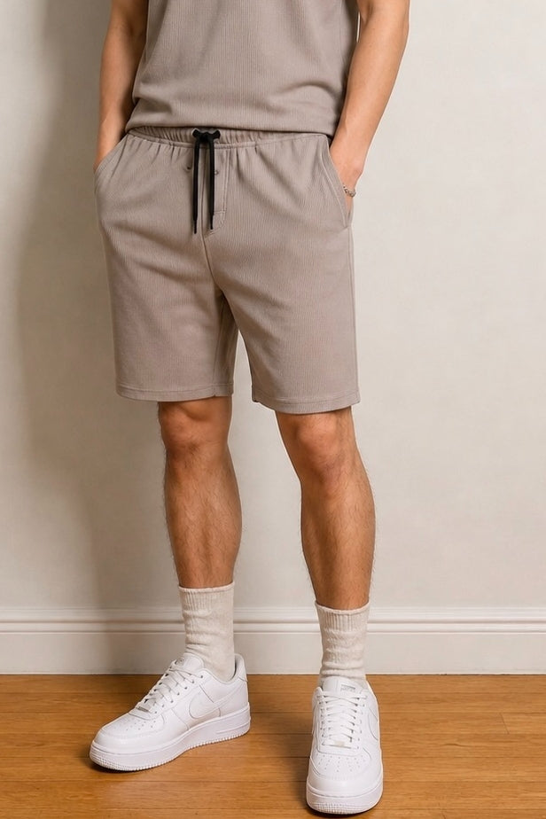 Wholesale,Noize, Noize Camel Ribbed Shorts, Tan, 33W-9L-TagL