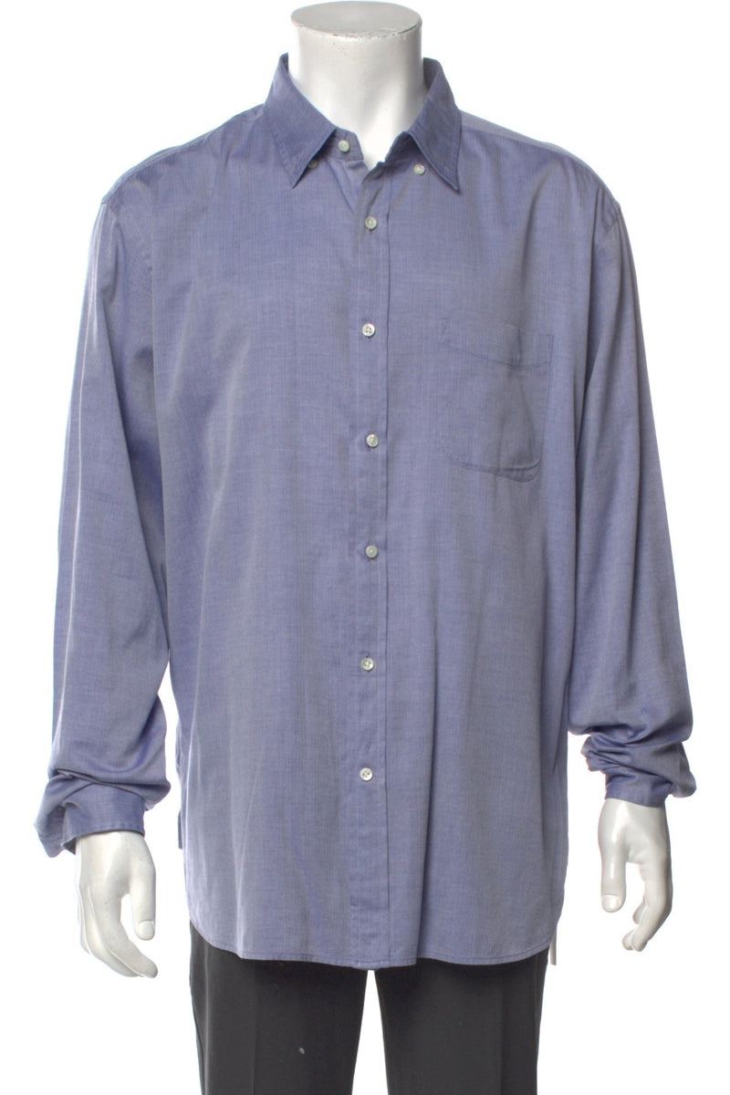 RealReal,Alex Mill, Alex Mill Purple Twill Long Sleeve Dress Shirt, Purple, Extra Large-50-TagXL