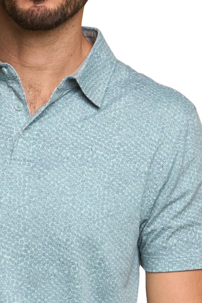 Wholesale,Fundamental Coast, Fundamental Coast Surf Blue Stripe Dot Polo, Blue, Medium-42-TagMLarge-45-TagLExtra Large-48-TagXLExtra Extra Large-51-TagXXL