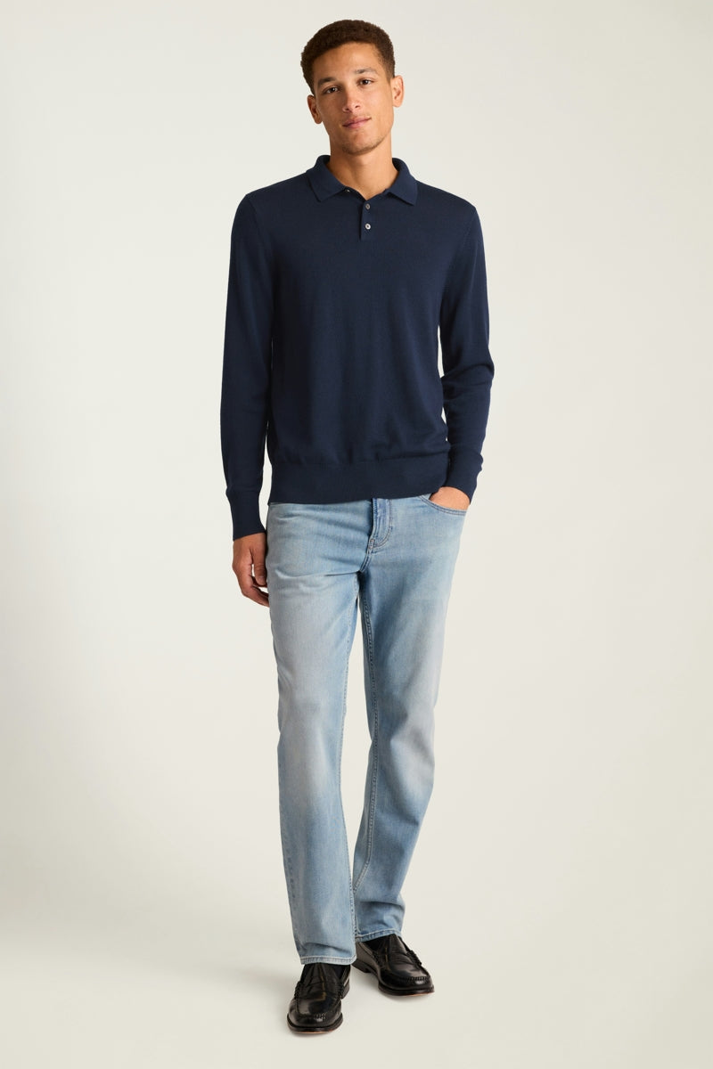 Wholesale,Bonobos, Bonobos Navy Merino Wool Sweater Polo, Blue, Medium-42-TagM
