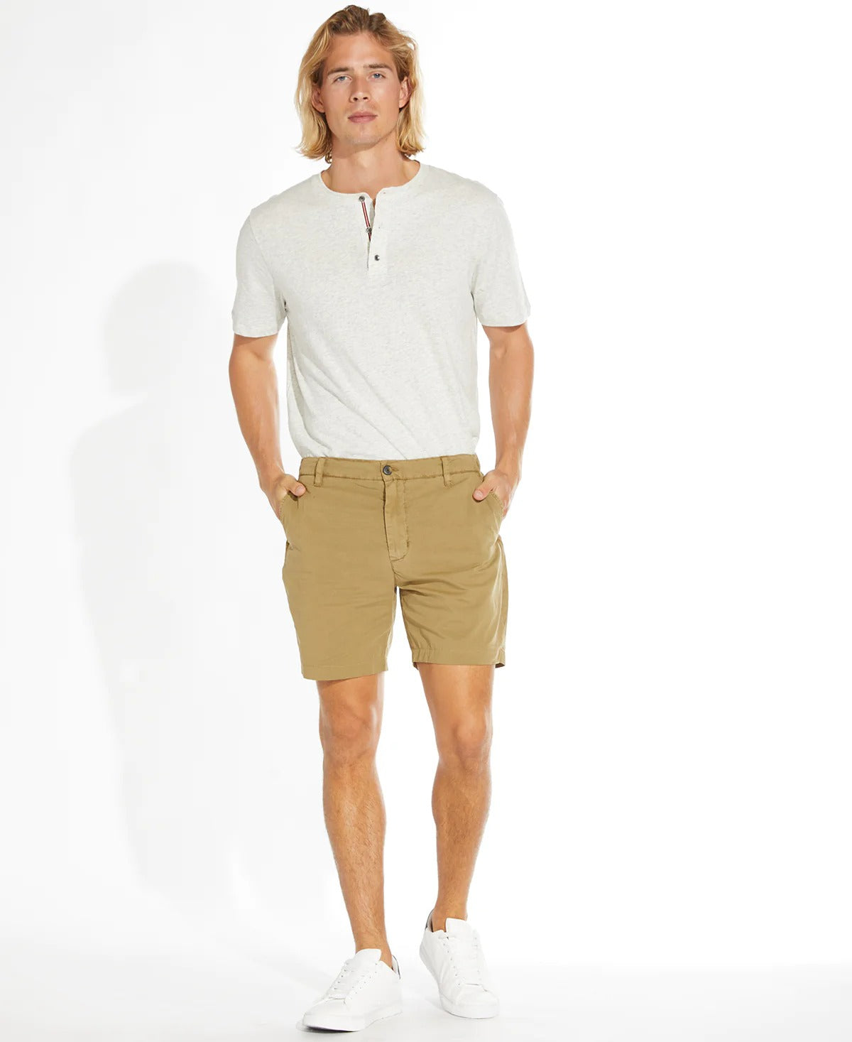 Wholesale,Civil Society, Civil Society Heather Light Grey Henley Short Sleeve T- Shirt, Grey, Medium-42-TagM