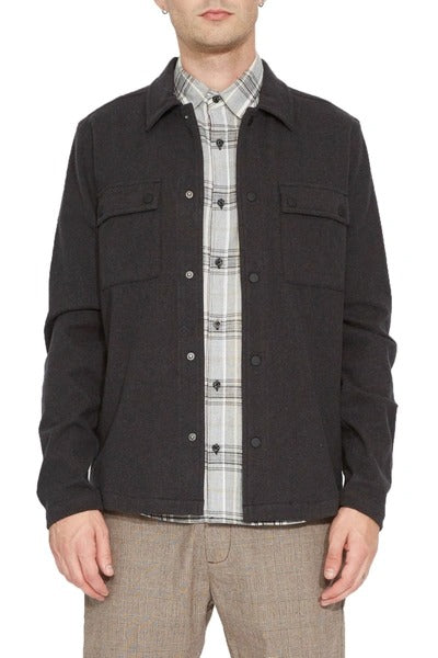 Wholesale,Civil Society, Civil Society Charcoal Snap Front Knit Shacket, Grey, Extra Extra Large-49-TagXXL