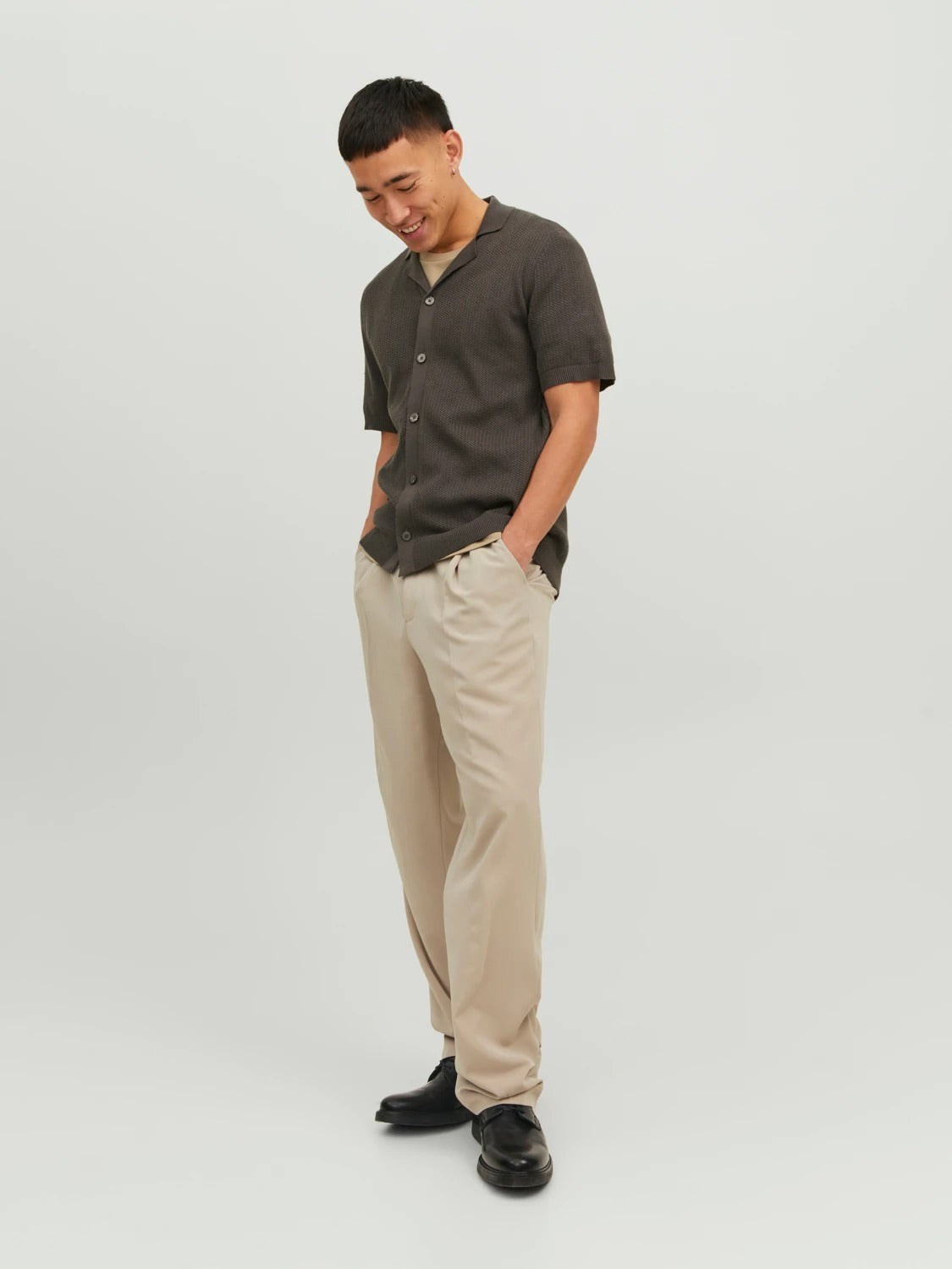 Wholesale,Jack & Jones, Jack & Jones Grey Knit Short Sleeve Shirt, Grey, Extra Extra Large-48-TagXXLExtra Large-45-TagXLLarge-43-TagLMedium-40-TagLMedium-42-TagLMedium-40-TagMMedium-41-TagMSmall-39-TagMSmall-38-TagSLarge-45-TagM
