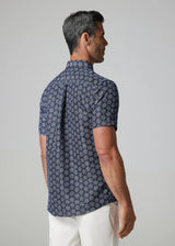 Julian & Mark Navy Floral Print Short Sleeve Button Up Shirt