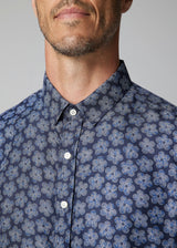 Julian & Mark Navy Floral Print Short Sleeve Button Up Shirt