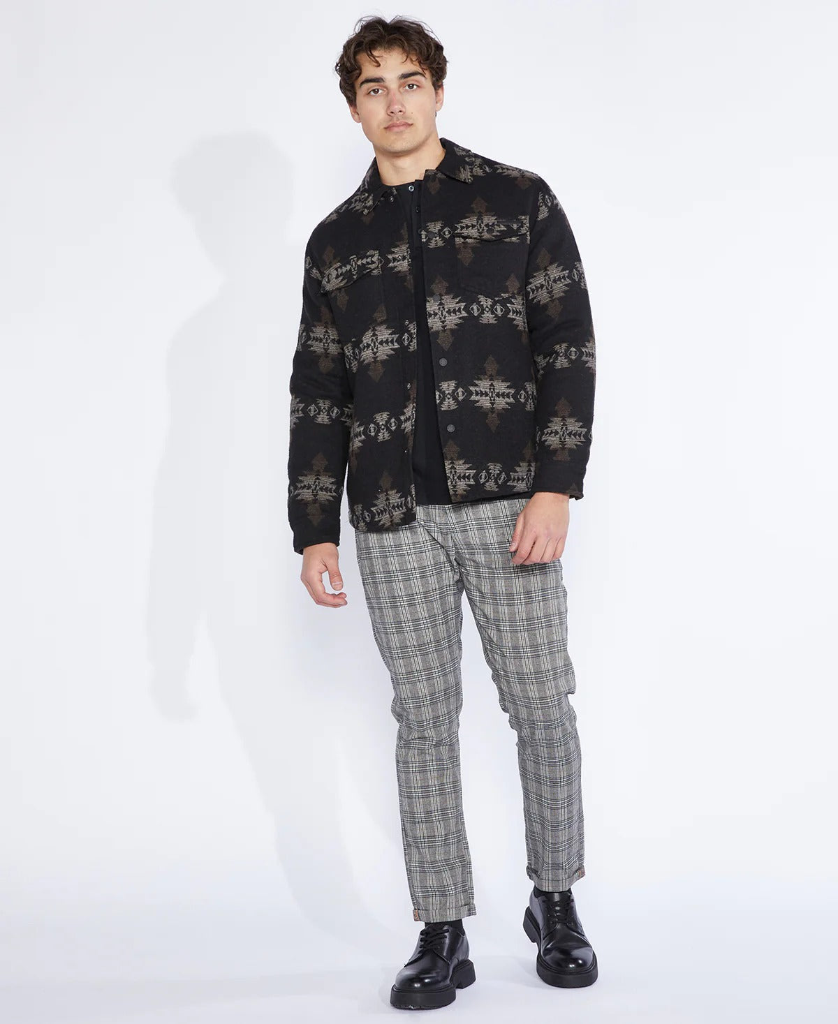 Wholesale,Civil Society, Civil Society Black Jacquard Shirt Jacket, Black, Medium-45-TagM
