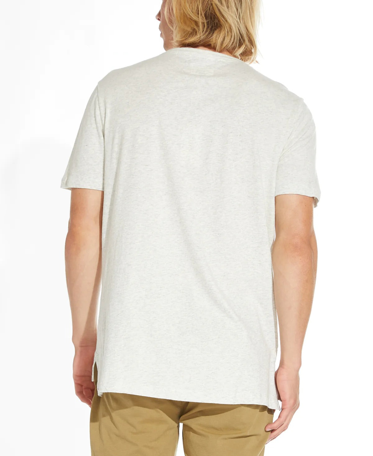 Wholesale,Civil Society, Civil Society Heather Light Grey Henley Short Sleeve T- Shirt, Grey, Medium-42-TagM
