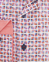 R2 Amsterdam Orange Cups Print Stretch Shirt