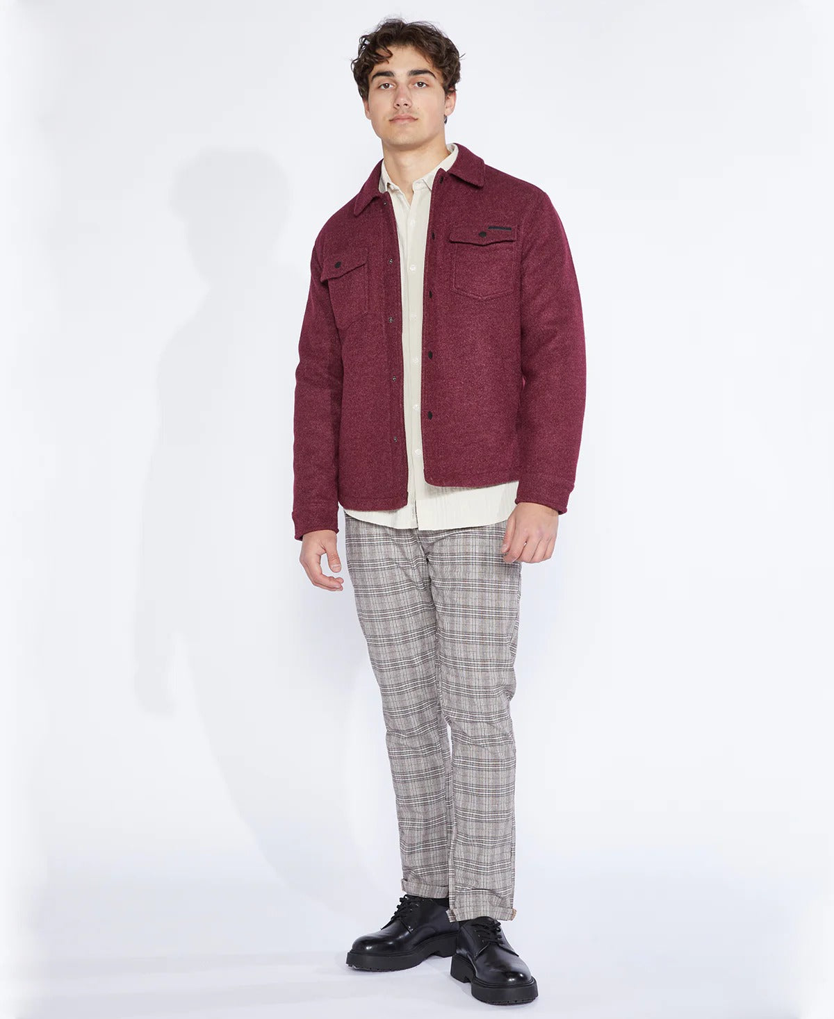 Wholesale,Civil Society, Civil Society Mulberry Red Fleece Jacket, Red, Small-42-TagS