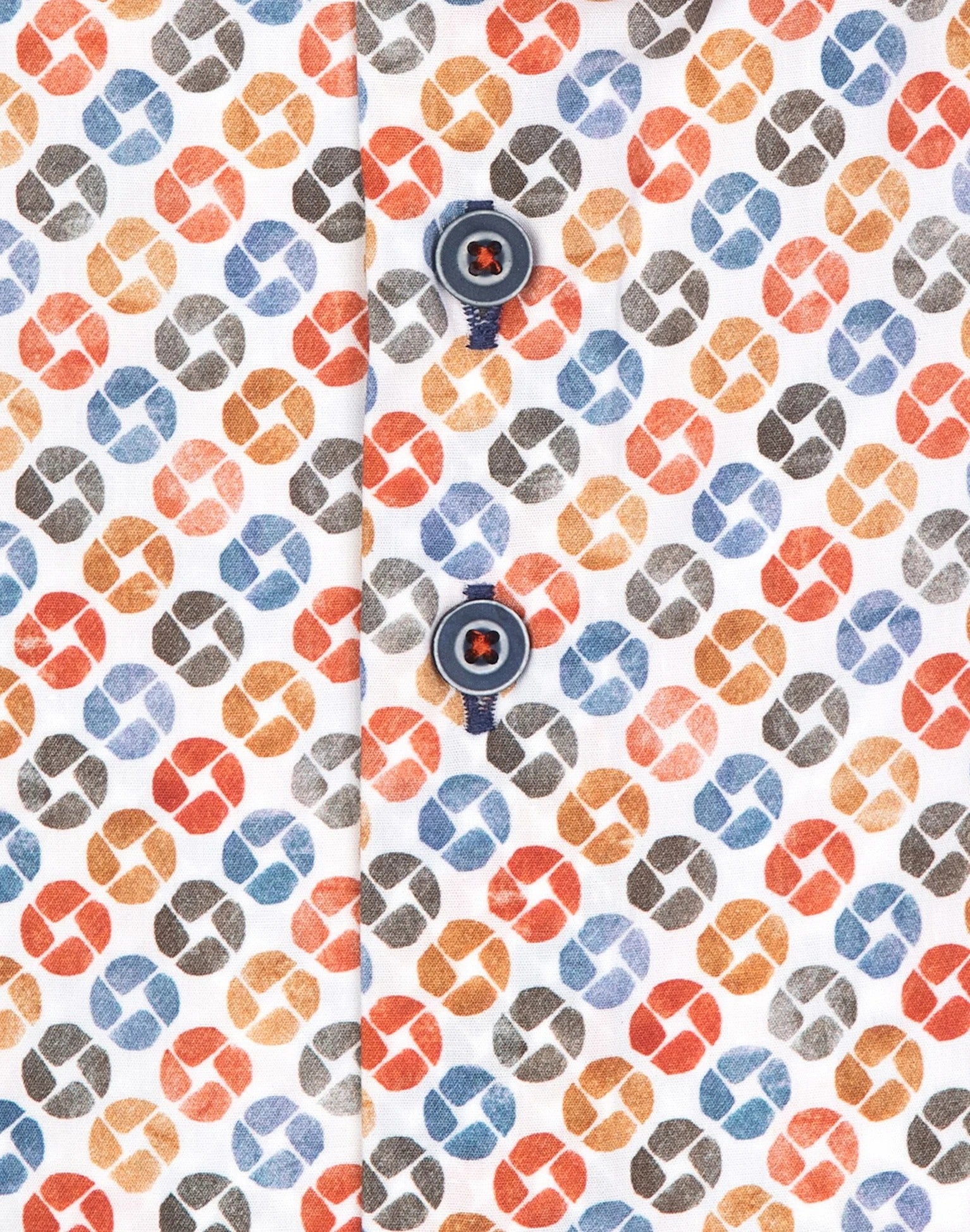 Brand Partner,R2 Amsterdam, R2 Amsterdam Multicolor Cup Print Cotton Shirt, White, Large-46-Tag42