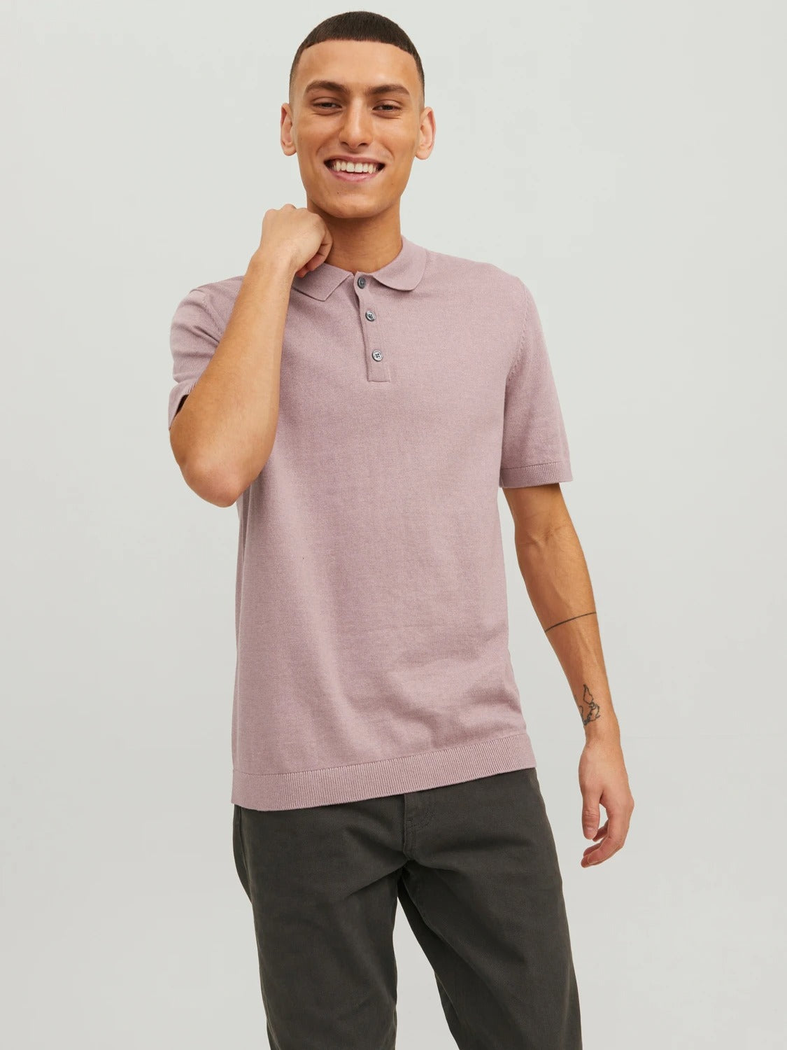 Wholesale,Jack & Jones, Jack & Jones Mauve Knit Polo, Purple, Medium-41-TagM