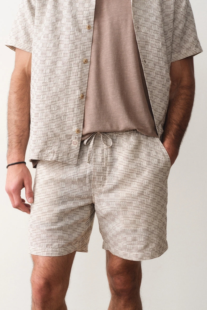 Wholesale,Marine Layer, Marine Layer Natural/Brown Check Textured Resort 6