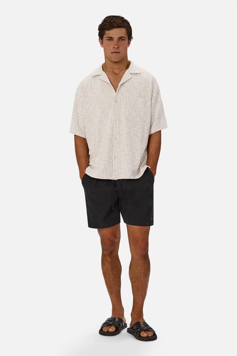 Wholesale,INDUSTRIE AUSTRALIA, INDUSTRIE AUSTRALIA Grey/Off White Knit Textured Stripe Shirt, Grey, Small-43-TagSMedium-45-TagMLarge-48-TagLExtra Large-50-TagXL