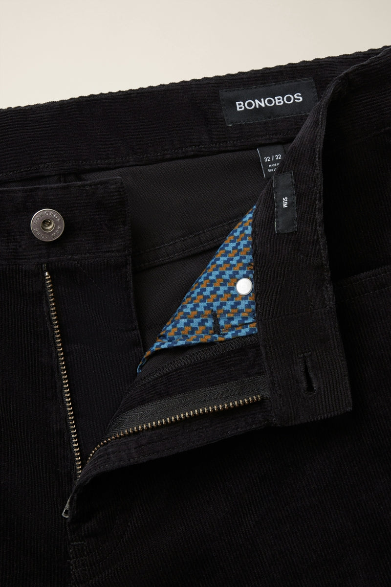 Wholesale,Bonobos, Bonobos Black Corduroy 5-Pocket Pants, Black, 33W-32L-Tag33