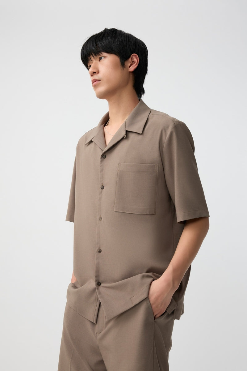 Direct From Brand,FYNE, FYNE Oak Brown Moisture-wicking Shirt, Brown, Medium-45-TagM