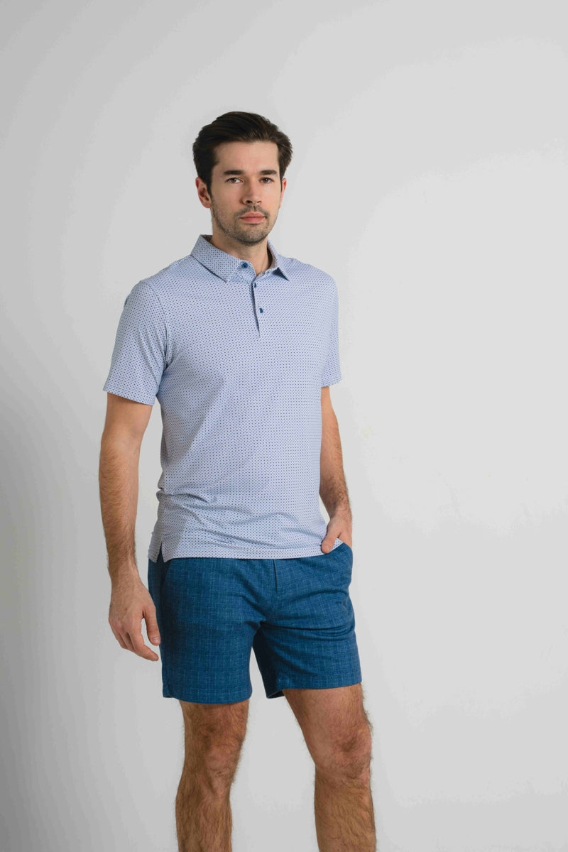 Wholesale,American Heritage, American Heritage Navy Braid Print Performance Polo, Blue, Small-40-TagSMedium-42-TagMLarge-45-TagLExtra Large-48-TagXLExtra Extra Large-50-TagXXL