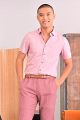 Paisley & Gray Pink/White Geo Sawyer Shirt