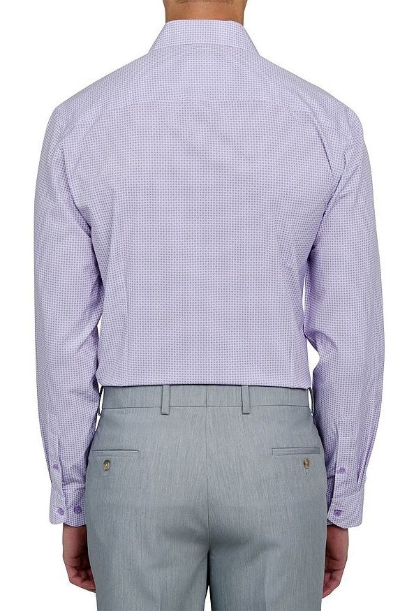 Faire,W.R.K, W.R.K Purple/White Flower Geo Performance Shirt, Purple, Small-40-Tag15Medium-42-Tag15.5Large-46-Tag16.5Extra Large-49-Tag17.5