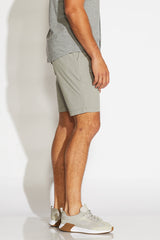 Civil Society Grey Micro Stripe Cotton Blend 8" Shorts