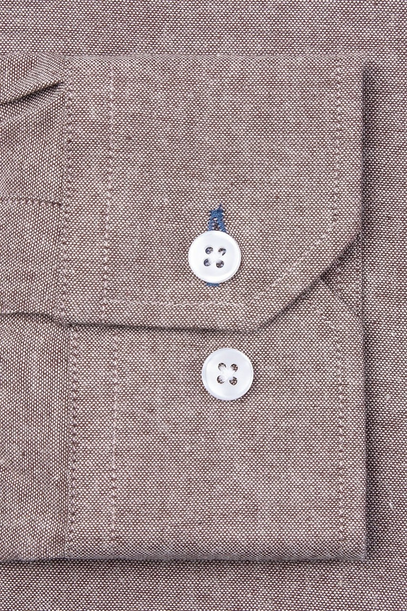 Wholesale,Alynn, Alynn Brown Slightly Brushed Chambray Shirt, Brown, Medium-44-TagMLarge-48-TagLExtra Large-51-TagXLExtra Extra Large-54-TagXXLSmall-40-TagS