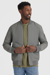 True Classic Carbon Grey Bomber Jacket