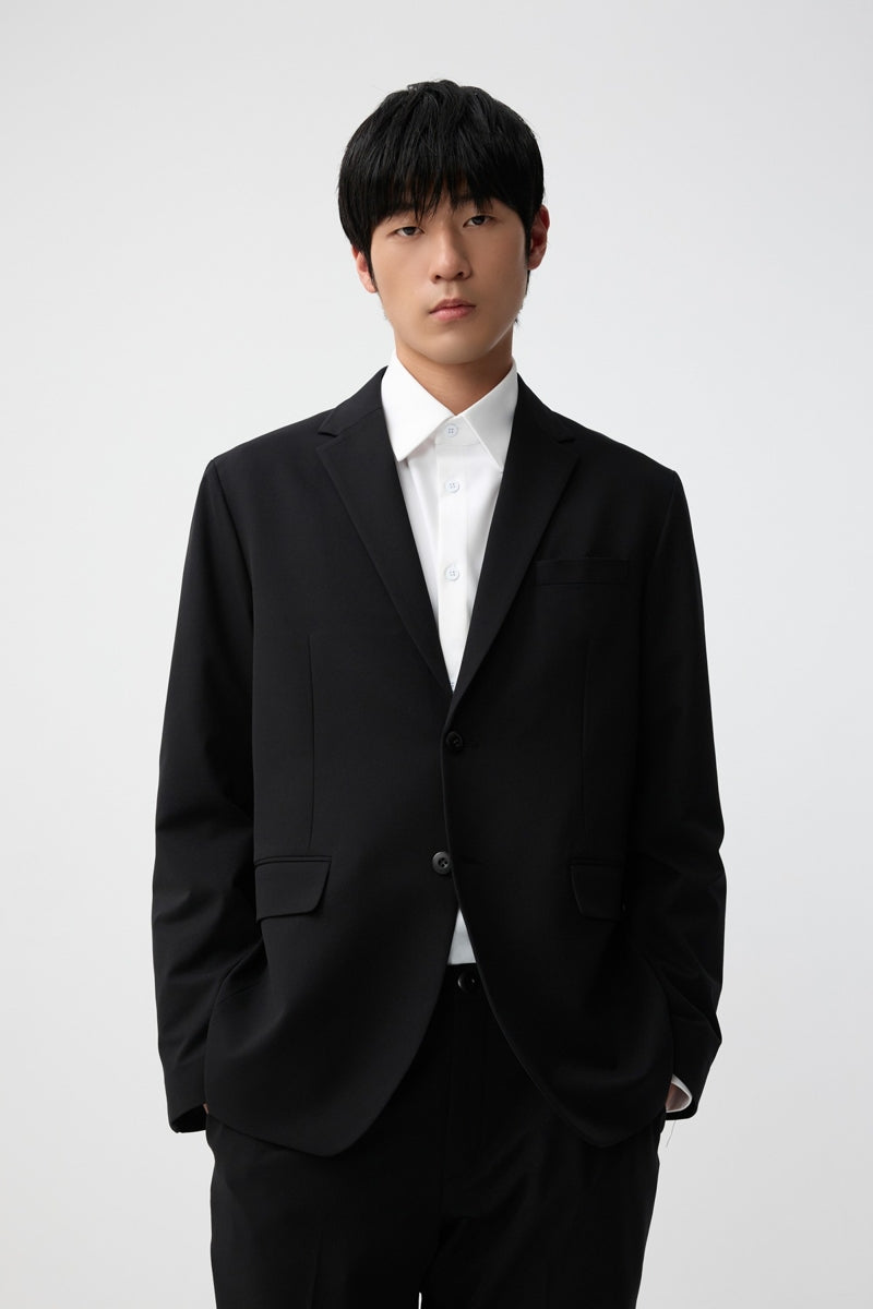 Direct From Brand,FYNE, FYNE Black Four-way Stretch Performance Blazer, Black, Medium-41-TagM