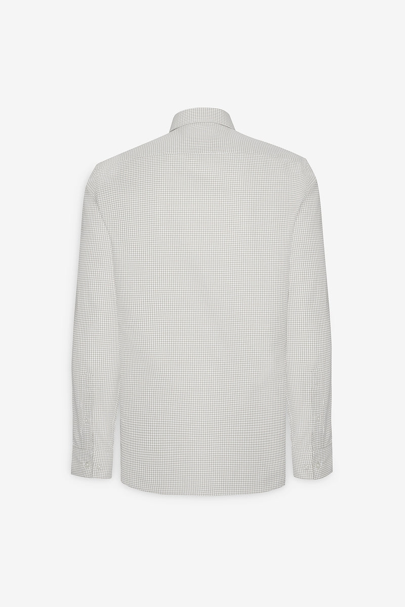 Wholesale,Altinyildiz Classics, Altinyildiz Classics Beige/White Plaid Seersucker Patterned Slim Fit Shirt, Tan, Small-38-TagSMedium-41-TagMLarge-44-TagLExtra Large-47-TagXL