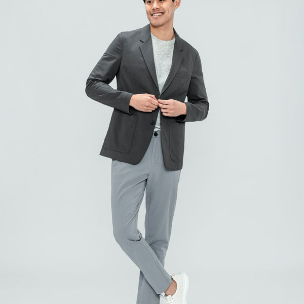 Ministry of Supply Knit Performance Heather Charcoal Blazer