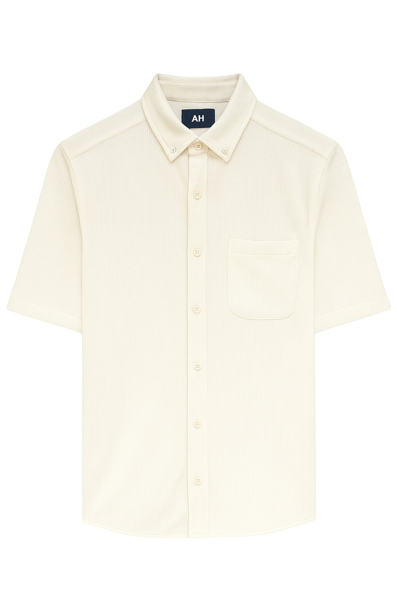 Wholesale,American Heritage, American Heritage Cream Dobby Striped Knit Shirt, Cream, Large-47-TagL
